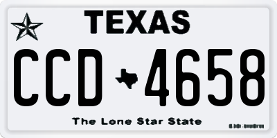 TX license plate CCD4658