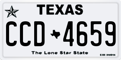 TX license plate CCD4659