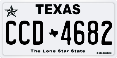 TX license plate CCD4682