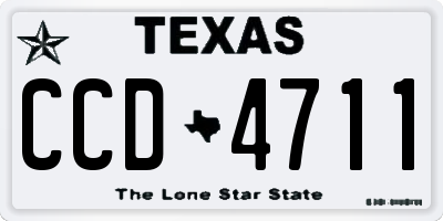 TX license plate CCD4711