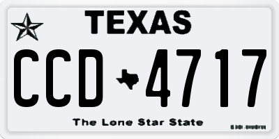TX license plate CCD4717