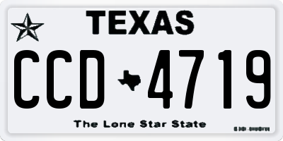 TX license plate CCD4719