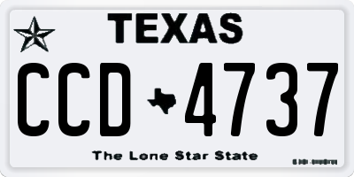TX license plate CCD4737