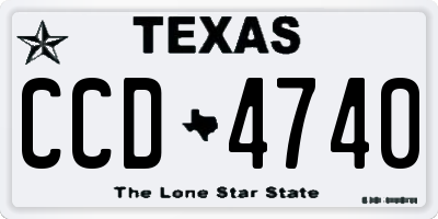 TX license plate CCD4740