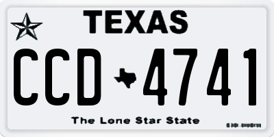TX license plate CCD4741
