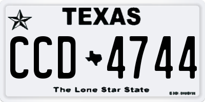 TX license plate CCD4744