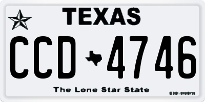 TX license plate CCD4746
