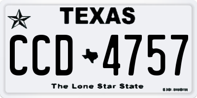 TX license plate CCD4757