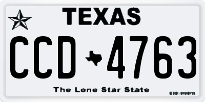 TX license plate CCD4763