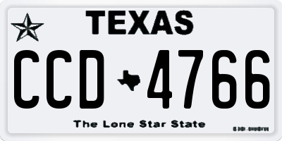 TX license plate CCD4766