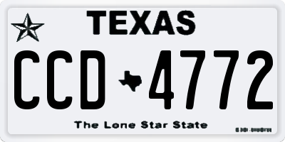 TX license plate CCD4772