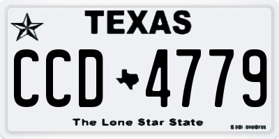 TX license plate CCD4779