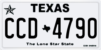 TX license plate CCD4790
