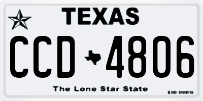 TX license plate CCD4806
