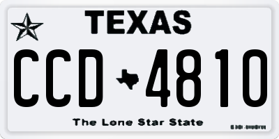 TX license plate CCD4810