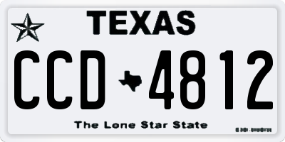 TX license plate CCD4812