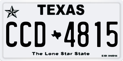 TX license plate CCD4815