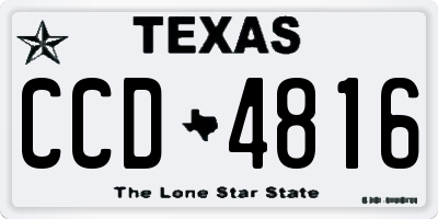 TX license plate CCD4816