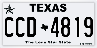 TX license plate CCD4819