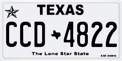 TX license plate CCD4822