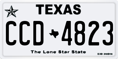 TX license plate CCD4823
