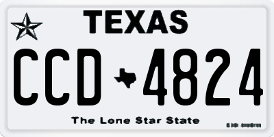 TX license plate CCD4824
