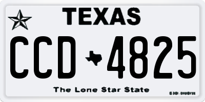 TX license plate CCD4825