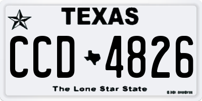 TX license plate CCD4826