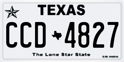 TX license plate CCD4827