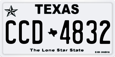 TX license plate CCD4832