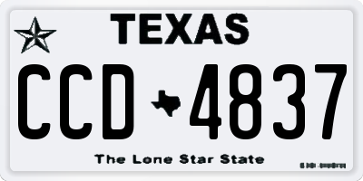 TX license plate CCD4837