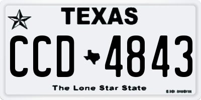 TX license plate CCD4843