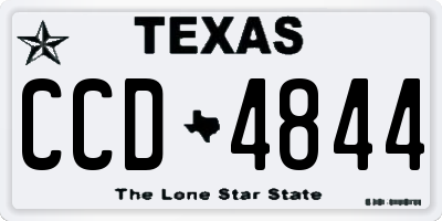 TX license plate CCD4844