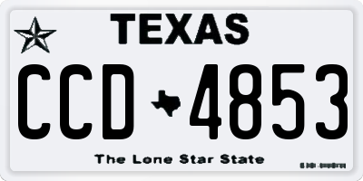 TX license plate CCD4853