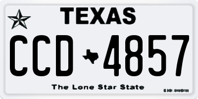 TX license plate CCD4857