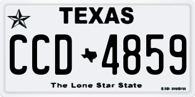 TX license plate CCD4859
