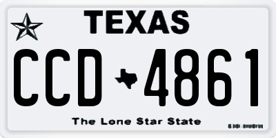 TX license plate CCD4861