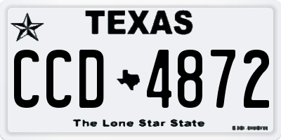 TX license plate CCD4872