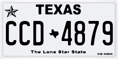 TX license plate CCD4879