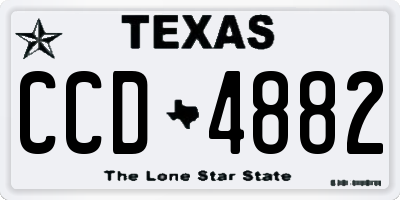 TX license plate CCD4882