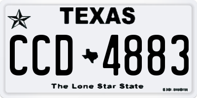 TX license plate CCD4883