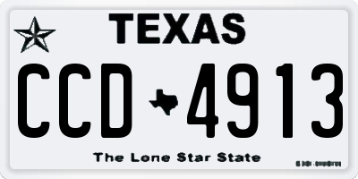 TX license plate CCD4913