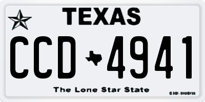 TX license plate CCD4941