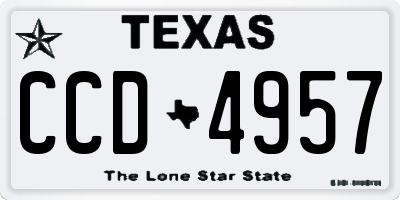 TX license plate CCD4957