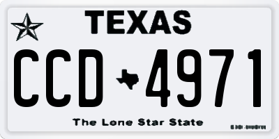 TX license plate CCD4971