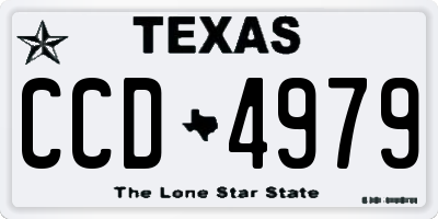 TX license plate CCD4979