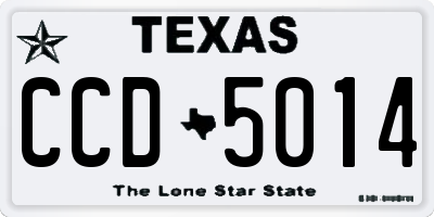 TX license plate CCD5014