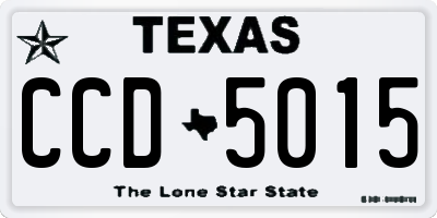 TX license plate CCD5015