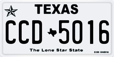 TX license plate CCD5016