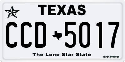TX license plate CCD5017